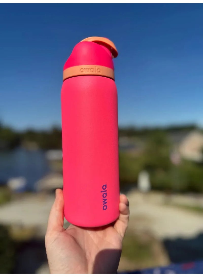 زجاجة مياه معزولة من الفولاذ المقاوم للصدأ من أوالا فري سيب مع شفاطة، مانعة للتسرب وخالية من مادة BPA، سعة 27 أونصة، قطعة واحدة (فوشيا) - Image 4