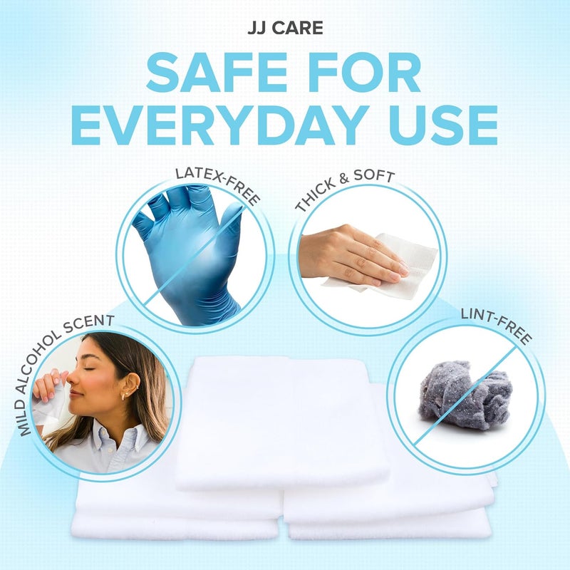 JJ CARE Large Alcohol Prep Pads Pack of 120 4 x 6 Sterile Prep Pads Individually Wrapped 70 Isopropyl Alcohol Wipes 2 Ply First Aid Swabs Perfect for Medical First Aid Kit Home - Image 5