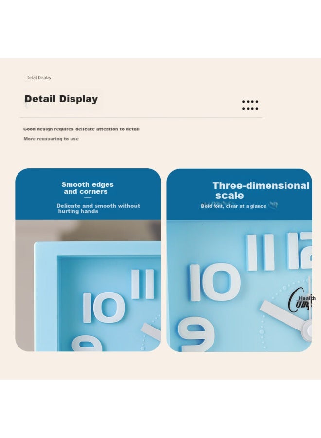 Compas Desktop Children'S Alarm Clock Quartz Clock Student Wake-Up Artifact Simple Bedroom Bedside Clock 2341 Blue - Image 2