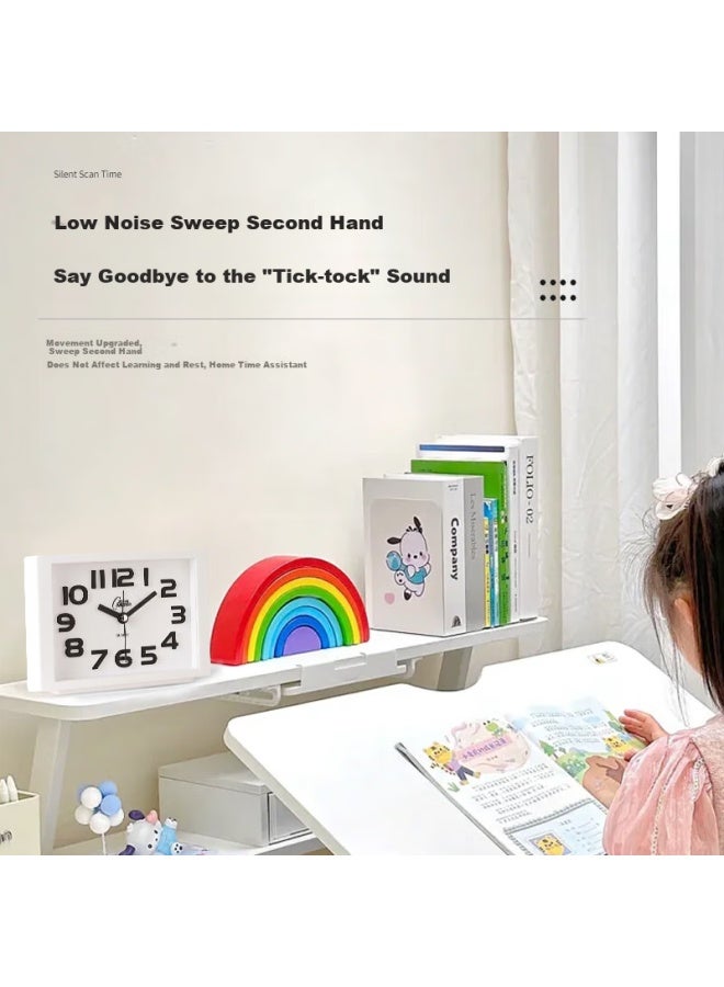 Compas Desktop Children'S Alarm Clock Quartz Clock Student Wake-Up Artifact Simple Bedroom Bedside Clock 2341 Blue - Image 1