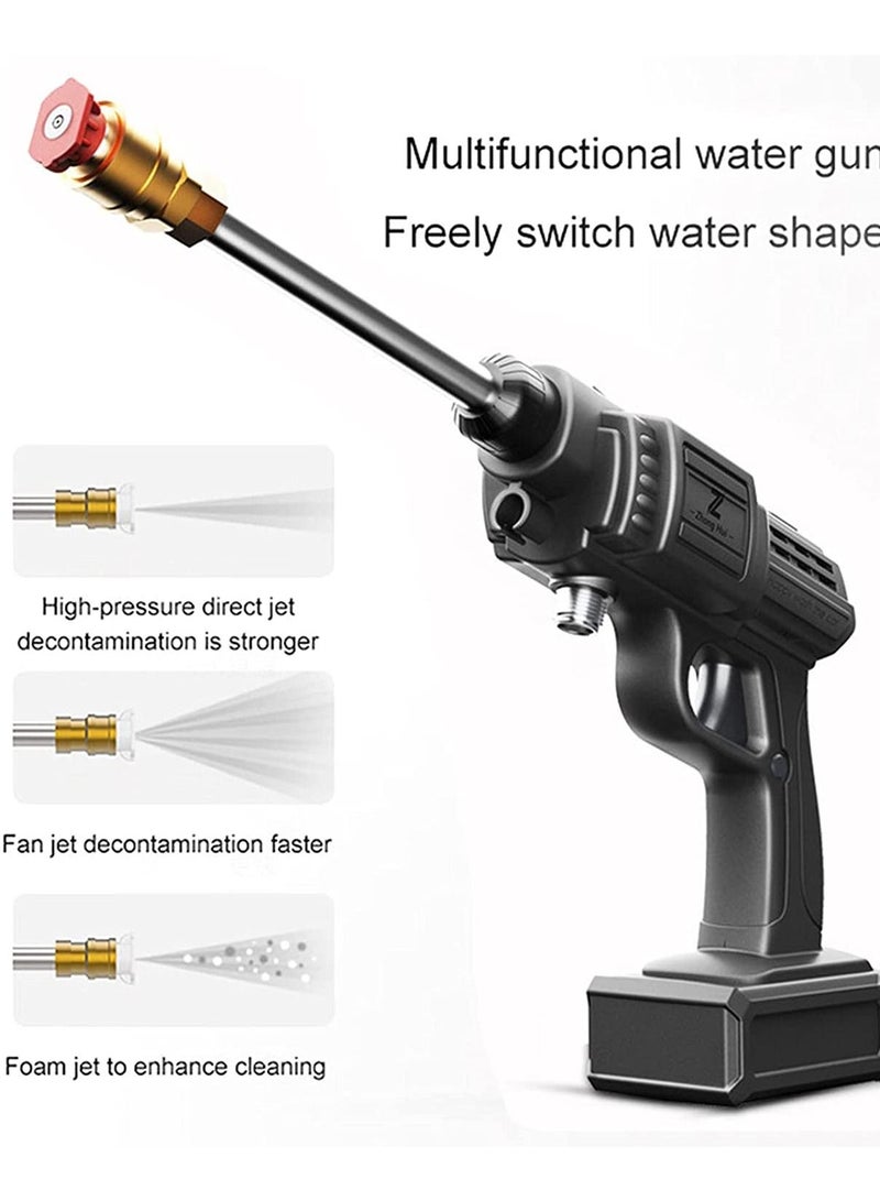 24V Cordless Portable Washer Electric High Pressure Cleaner Machine 200W 30Bar Lithium Handheld Car Cleaning Device With Foam Generator Nozzle Water Pump - Image 3
