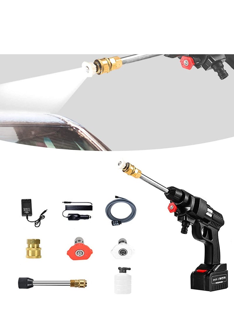 24V Cordless Portable Washer Electric High Pressure Cleaner Machine 200W 30Bar Lithium Handheld Car Cleaning Device With Foam Generator Nozzle Water Pump - Image 2