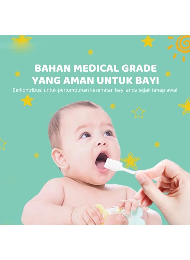 30 Pcs  Baby Toothbrush, Disposable Gauze Baby Tongue Cleaner, Dental Care for 0-2 Years