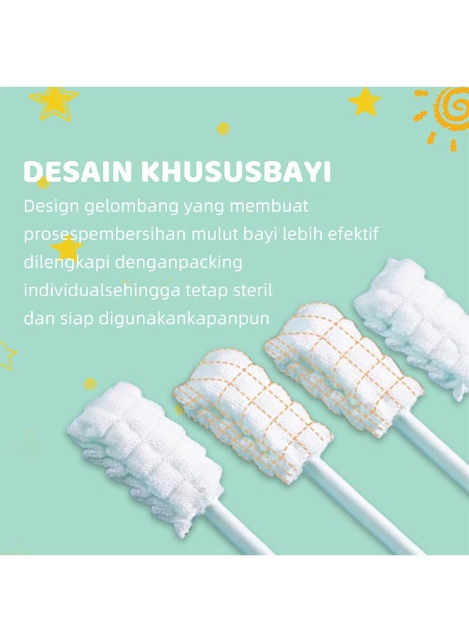 30 Pcs  Baby Toothbrush, Disposable Gauze Baby Tongue Cleaner, Dental Care for 0-2 Years
