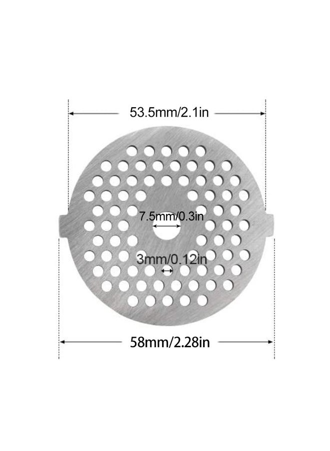 Stainless Steel Meat Grinder Plate Discs Plate Blade Mincer Plate Meat Grinder Replacement Accessories for Kitchen 