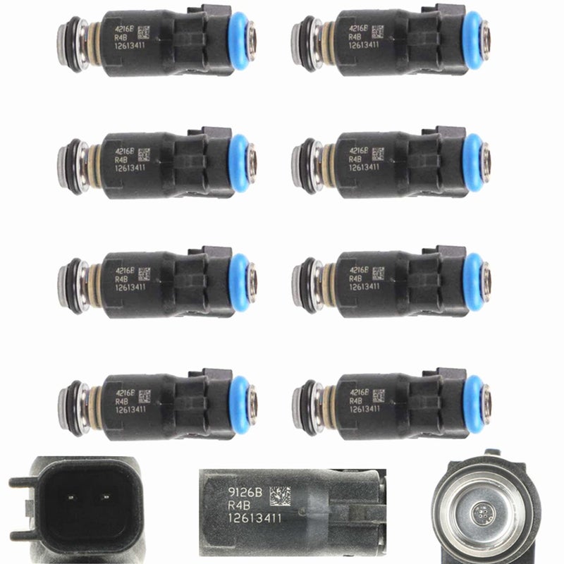 مجموعة من 8P 4 ثقوب FJ1061 12613411 OEM حقن الوقود 2010-2014 بديل لشيفي 53L تاهو سيلفرادو إكسبريس بديل لـ GMC GM سييرا كانيون سافانا 2500 3500 يوكون 48L 53L H3 H3T V8 53L