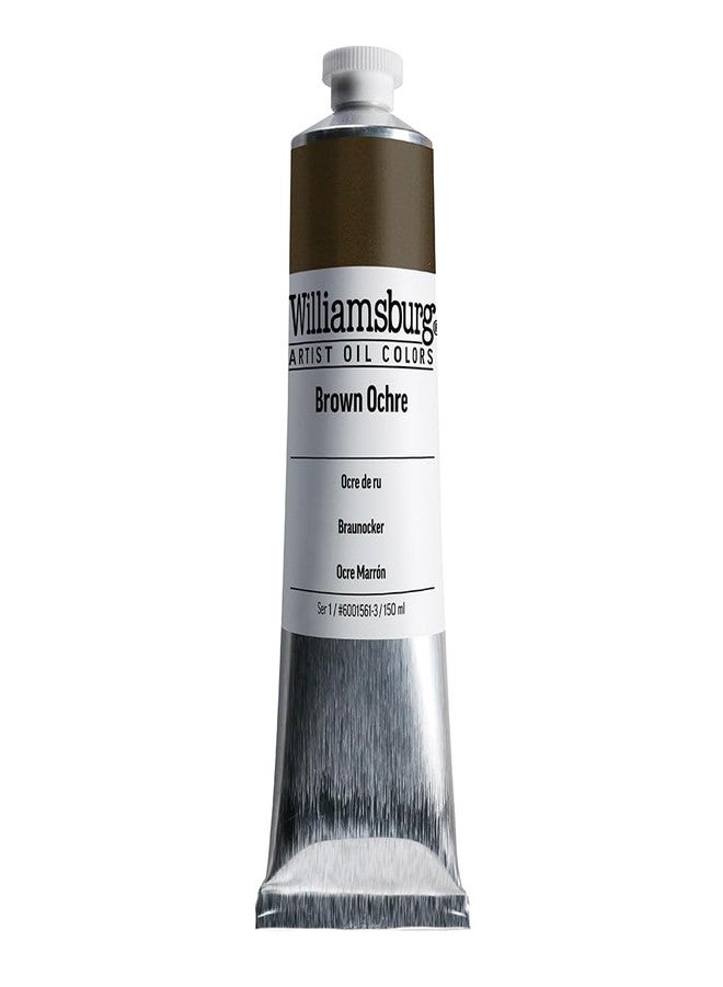 Williamsburg Artist Oil Colors by GOLDEN, Brown Ochre, 150 ml tube, Professional Oil Paint, Opaque - Image 1