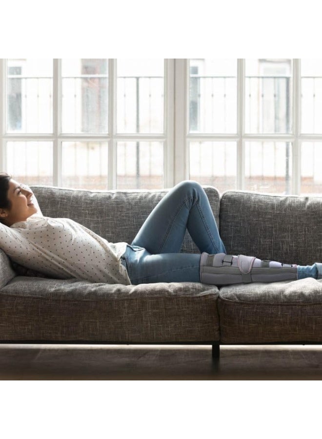 جبيرة تثبيت الركبة - مقاس كبير جداً - دعم كامل أقصى وتثبيت قوي - جودة عالية للتأهيل وتخفيف الألم - Image 4