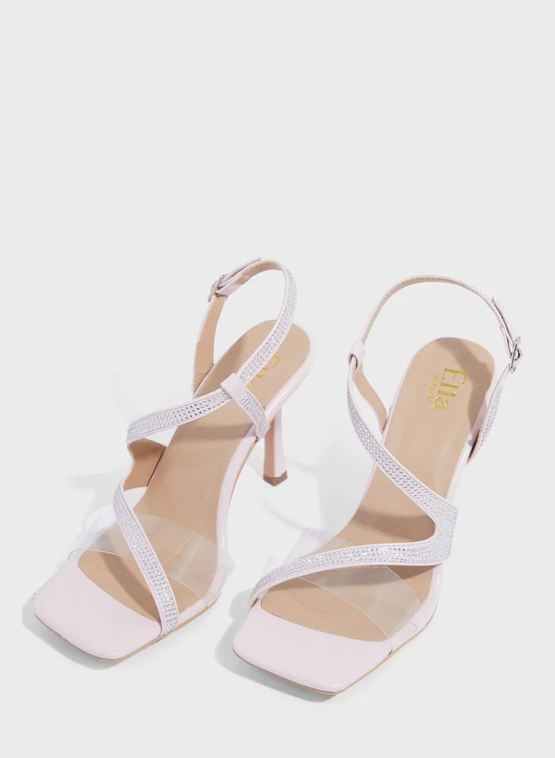 ايلا ليمتد اديشن Cross Over Diamante Strap Sandal