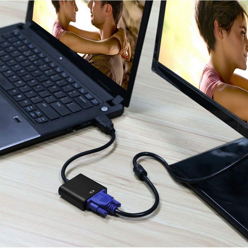 Microware Microware 1080p Hdmi Male to Vga Female Video Converter Adapter Cable Chipset Power for Pc DVD HDTV Tv Connecting Device Supporting A Maximum Resolution - Image 4