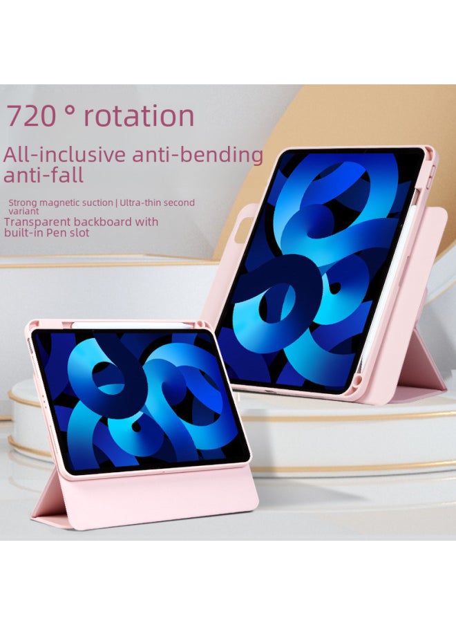 720 Rotating Protective Case Air54 Magnetic Split Ipad Pro 10.2 Compatible Ipad Protective Cover Digital Computer Accessories-Color:Anti-fouling Material/Lavender Ash ]-Applicable Model:Ipad 10/11 Generation (a14/a16)