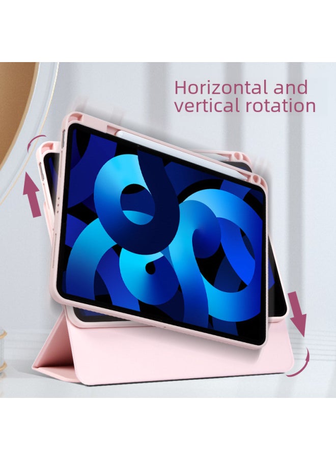 720 Rotating Protective Case Air54 Magnetic Split Ipad Pro 10.2 Compatible Ipad Protective Cover Digital Computer Accessories-Color:Anti-fouling Material/Lavender Ash ]-Applicable Model:Ipad 10/11 Generation (a14/a16)