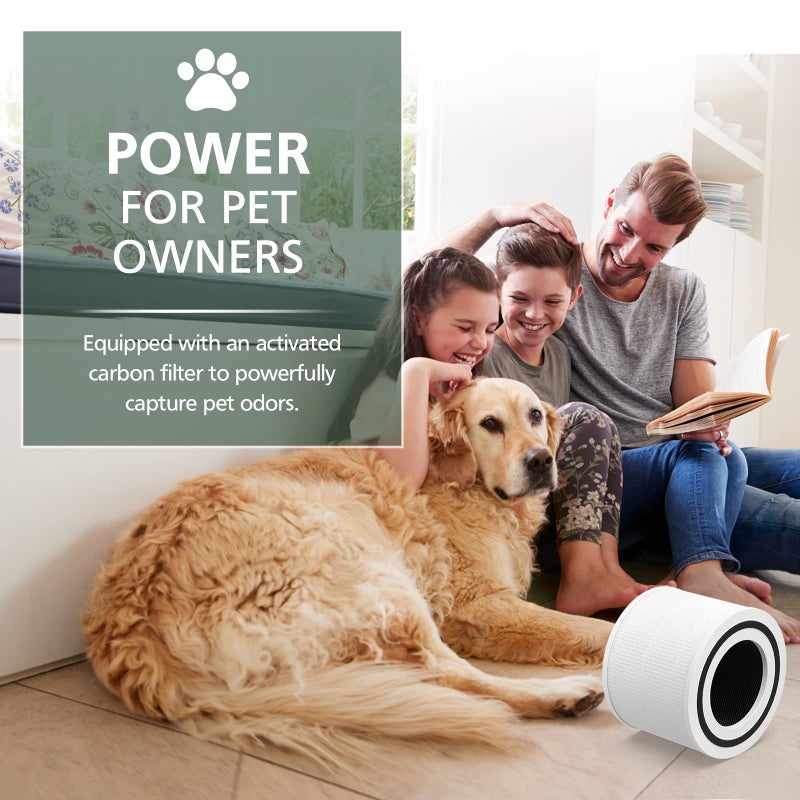 isinlive Core P350 Pet Care Replacement Filter for LEVOIT Core P350-P Core 300 Air Purifier for Pet, 3-in-1 HEPA + Activated Carbon Filter Replacement for Pet Dander, Odors, Part # Core P350-RF, 2 Pack - Image 5
