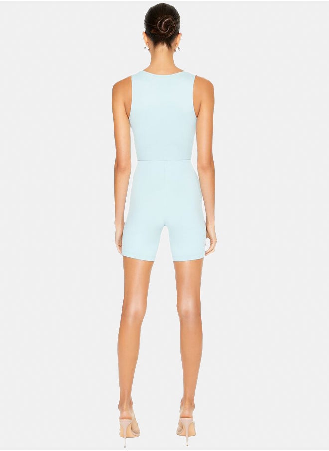 FOREVER 21 Fitted Sleeveless V-Neck Romper  - Image 2