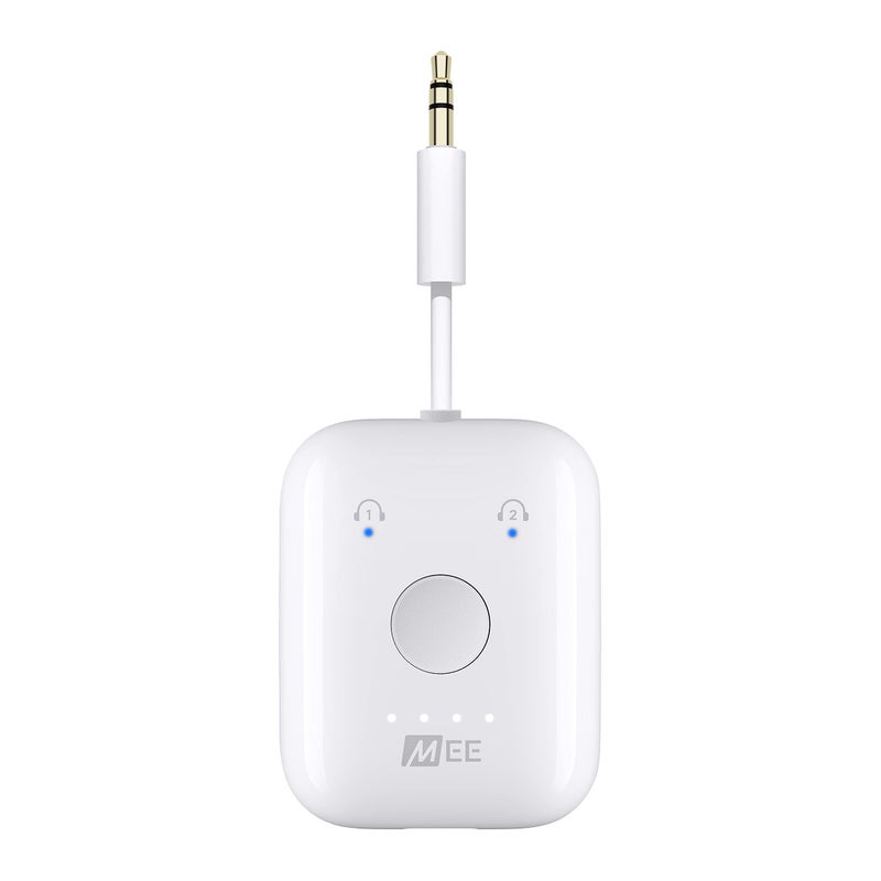 MEE Audio محول صوتي لاسلكي بلوتوث MEE audio Connect Air للطائرات لنقل الصوت لغاية 2 من AirPods / سماعات أخرى؛ يعمل مع جميع مقابس 3.5mm على الطائرات، معدات الصالة الرياضية، أجهزة التلفاز، وأجهزة الألعاب. - Image 1