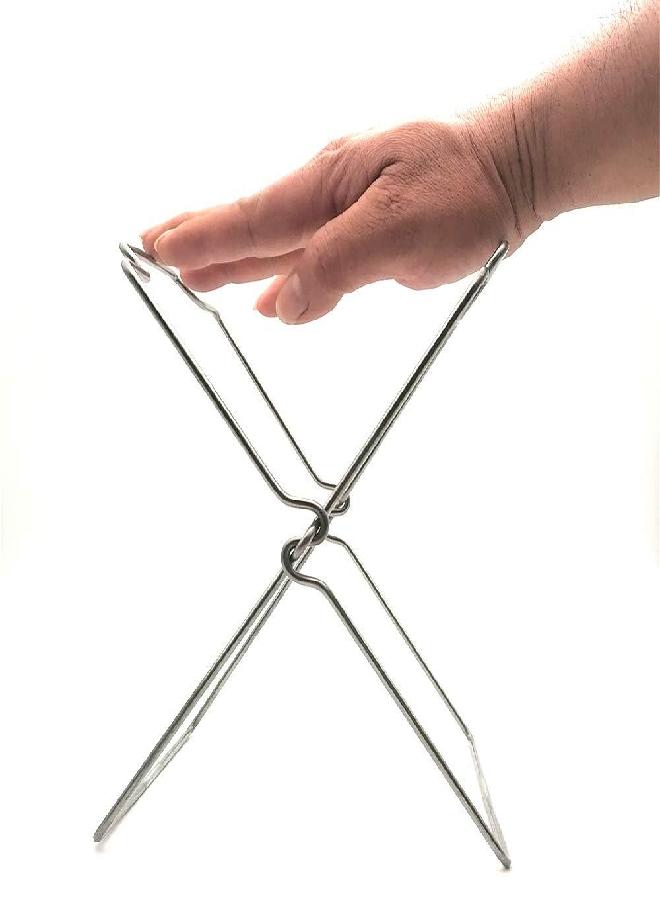 HUA Desktop Trash Bag Holder,Small Garbage Bag Rack,Home Kitchen Countertop Folding Trash Bag Bracket Organizer Dishcloth Towel Rack - Image 3