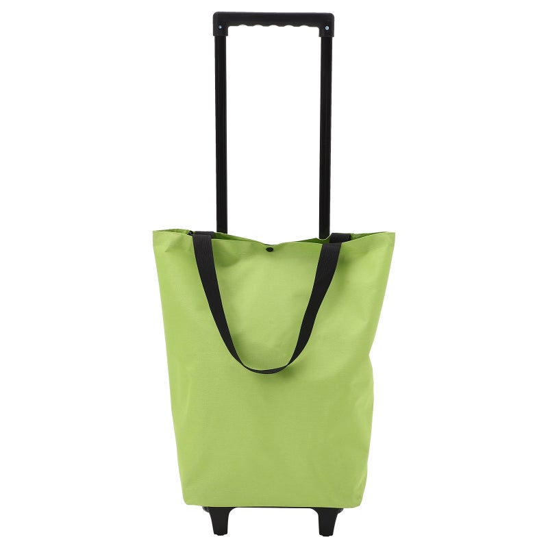 Shopping Trolley Tote Bag Pull Handle Wheeled Tote Bag Portable Foldable Shopping Cart with Wheels - Image 5