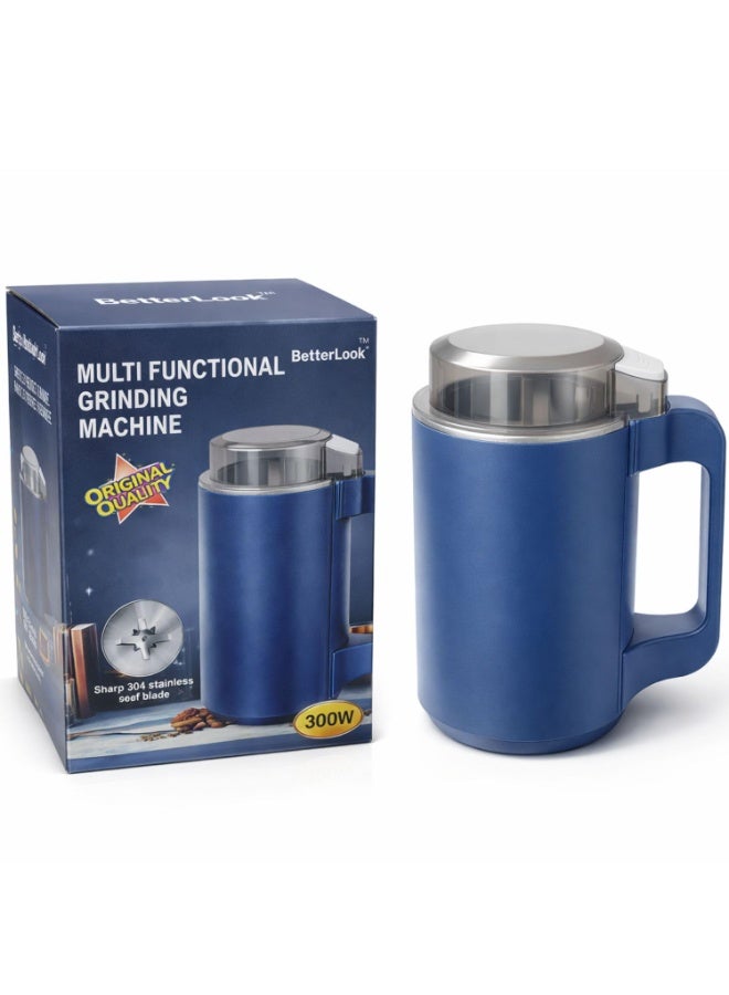 Portable Electric Coffee & Spice Grinder with Handle & Clear Lid - Image 1