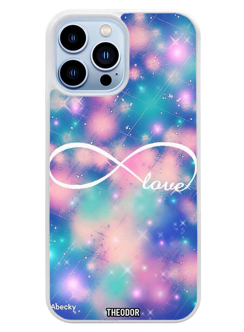 Theodor Protective Case Cover For APPLE IPHONE 14 Pro Love Infinity (White Bumper) - Image 1