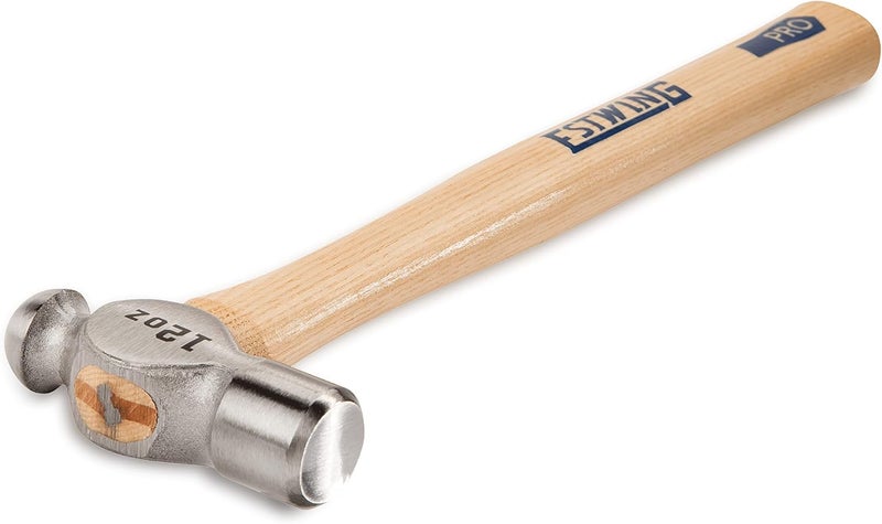 Estwing Sure Strike Ball Peen Hammer - 12 oz Metalworking Tool with Forged Steel Head & Hickory Wood Handle - MRW12BP - Image 3