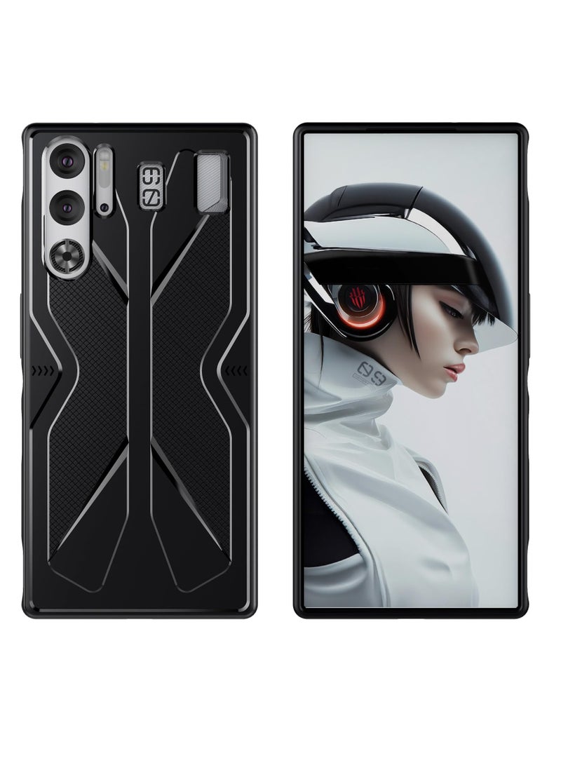 SYOSI Red Magic 9 Pro/Pro+ Case, Slim Flexible TPU Phone Cover, Anti-Scratch and Shockproof for Nubia Redmagic 9 Pro/Pro +, Black - Image 2