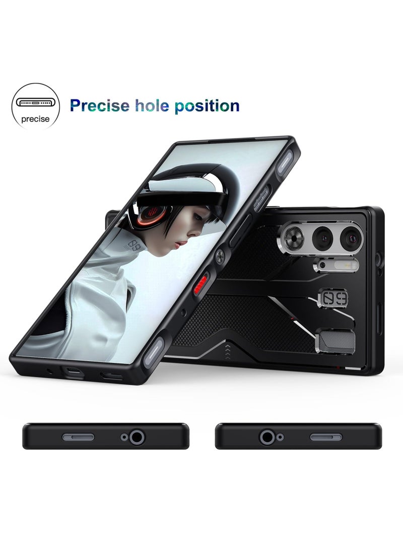 SYOSI Red Magic 9 Pro/Pro+ Case, Slim Flexible TPU Phone Cover, Anti-Scratch and Shockproof for Nubia Redmagic 9 Pro/Pro +, Black - Image 5