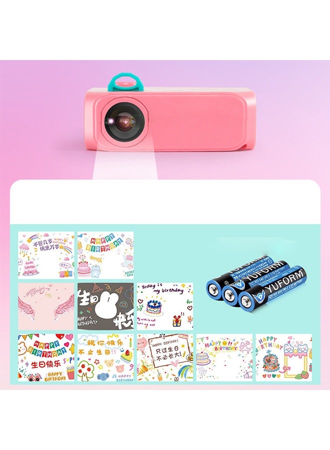 Cute  Birthday Background Projector for Kids - Portable Party Decor Projector with 10 Unique Birthday Slides Atmosphere Projector Lamp, Happy Birthday Decoration, Scene Setup, Background Wall Creative Photo Props Perfect for Birthday Celebrations & Kids’ Room Festive Ambience - Image 2