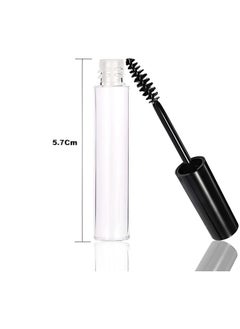 Vinayakart 4Ml Mascara Tube, Mascara Bottle, Contenner Plastic Empty Mascara Tube Wand Eyelash Cream Container Bottle For Castor Oil Brush Kit Combo With Dotes For Women Pack Of 2Pcs  - Image 2