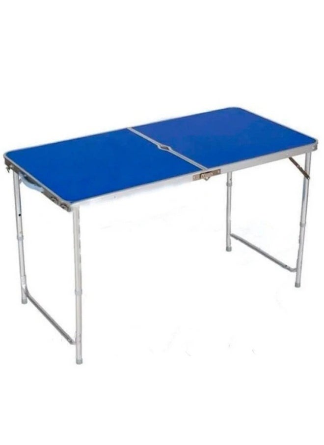 SMART HOME Portable Folding Table, Heavy Duty Folding Picnic Table, Adjustable Height for Indoor Outdoor, Garden, Kitchen, BBQ, Dining (120X60X70cm)  - Image 1