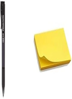 FABER-CASTELL Faber Castell Grip X10 Ballpoint Pen 1.0 mm Black Ink - Black + sticky note 3 * 5 yellow horizental 