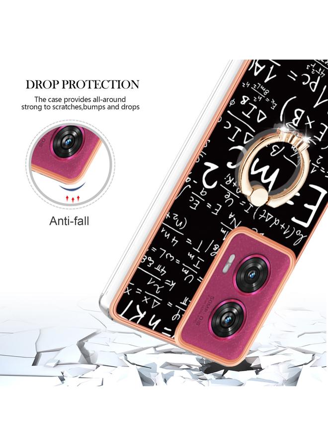 اس-توب جراب لهاتف Motorola Edge 50 Fusion مطلي بالكهرباء من الجانبين IMD مع حامل حلقي - Image 4