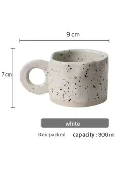 Ceramic Coffee Mug with Handle, Tea Mug for Drinks, Cappuccino, Latte, Espresso 300ml (White) - pzsku/Z632D1DCE75DE96F847C5Z/45/_/1739850029/1f75d714-5a8f-4248-8504-b2572b630238