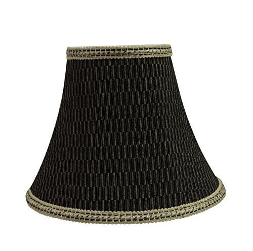 Aspen Creative 30157 Transitional Bell Shape Spider Construction Lamp Shade in Black & Brown, 12" wide (6" x 12" x 9 1/2") - Image 5