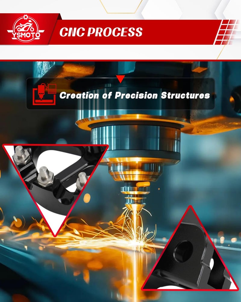 YSMOTO Universal Foot Pegs Footpegs Pedals CNC Aluminum Foot Rests for CRF70 XR70 CRF110 XR110 XR50 CRF50 pit bike and most chinese pit bike Stomp Demon X WPB Orion M2R Black - Image 4