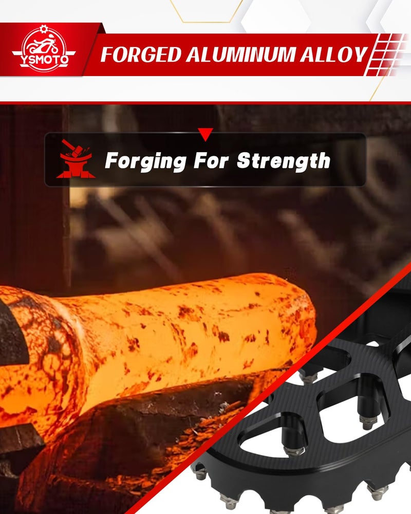 YSMOTO Universal Foot Pegs Footpegs Pedals CNC Aluminum Foot Rests for CRF70 XR70 CRF110 XR110 XR50 CRF50 pit bike and most chinese pit bike Stomp Demon X WPB Orion M2R Black - Image 3