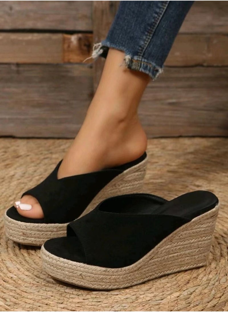 Generic - Women Lady Espadrille Wedges Slipper - Image 1