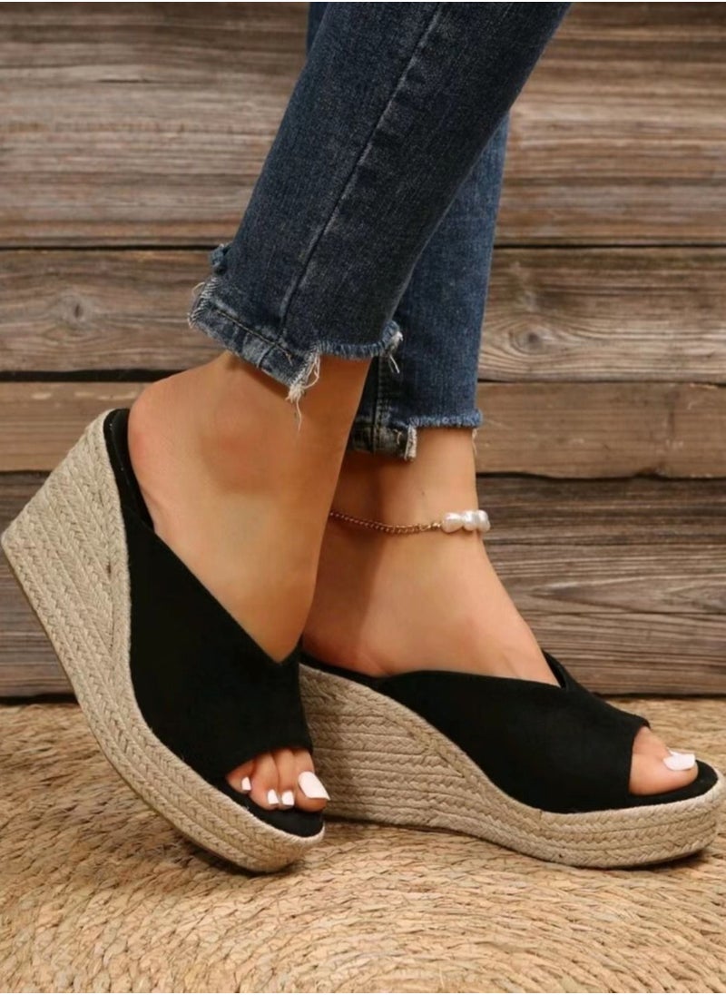 Generic - Women Lady Espadrille Wedges Slipper - Image 1