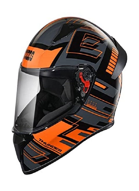 HELMET FULL FACE THUNDER STUDDS WITH SPOILER AND CLEAR VISOR