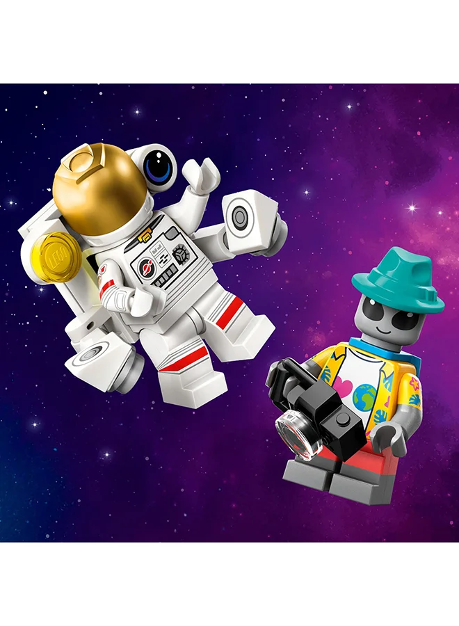 ليغو Minifigures Series 26 Space, Collectible Lego Role-Play Toys For 5 Plus Year Old Boys & Girls, Incl. Astronaut And Robot, Party Bag Fillers, Kids Birthday Gift Idea, 1 Of 12 Chosen At Random (9 Pieces) 71046
