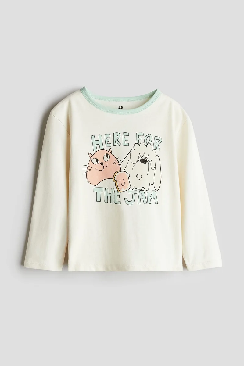 H&M Printed cotton top