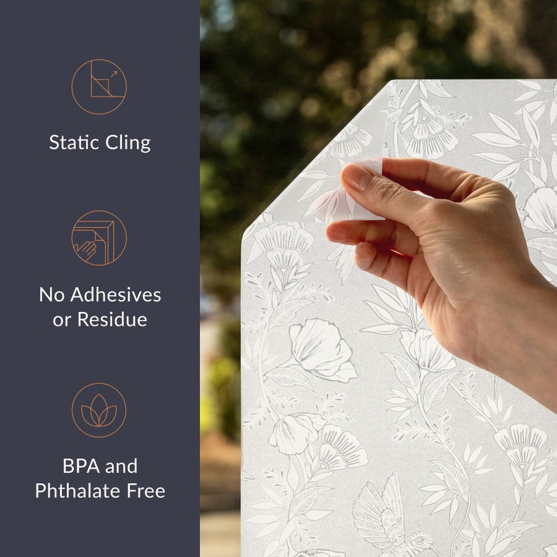 Artscape Anna 24 x 36 Inch Window Film, Made in USA â€“ Provides Decorative Privacy, Non-Adhesive, Textured Glass Pattern, UV Protection, Easy to Apply and Removable - Image 4