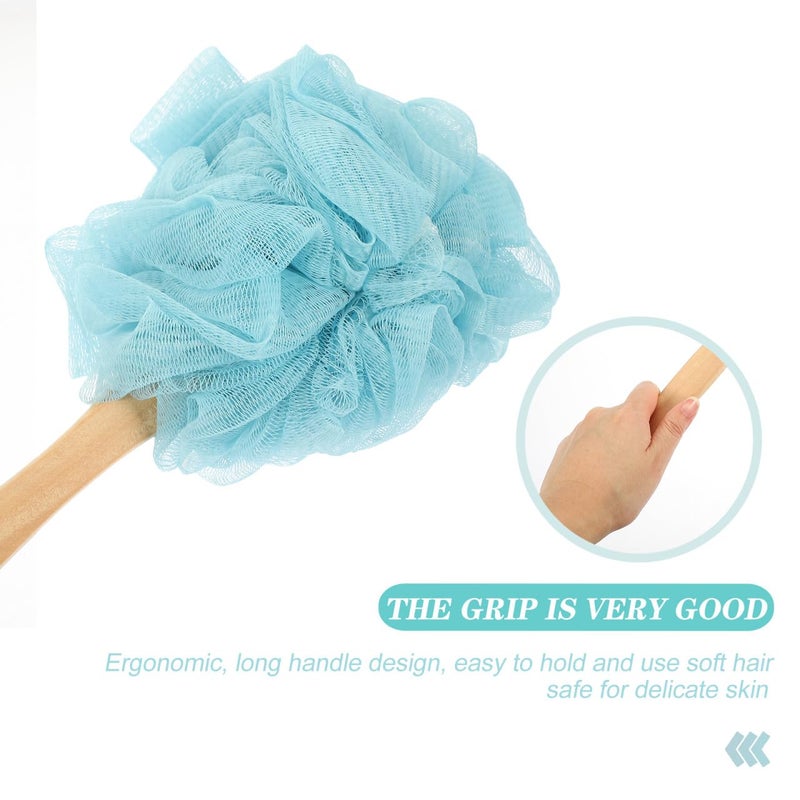 4Pcs Exfoliating Body Brush Set Long Handle Back Scrubber For Wet Dry Bath Shower - Image 4