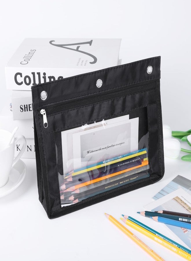YoeeJob Pencil Pouch for 3 Ring Binder with 1.5 inch Expandable Capacity, Large Zipper Pencil Case, Binder Pouch for School Office Home - Image 5