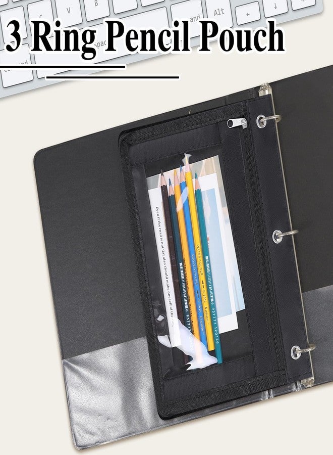 YoeeJob Pencil Pouch for 3 Ring Binder with 1.5 inch Expandable Capacity, Large Zipper Pencil Case, Binder Pouch for School Office Home - Image 4