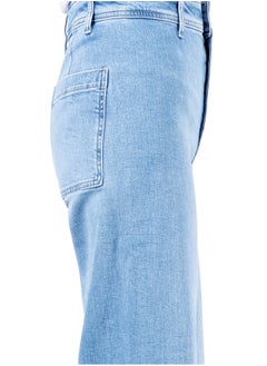 Web Denim Web Denim High Waist Stretch Jeans for Women - Cut Hem, Wide Leg Denim Pants  - Image 3