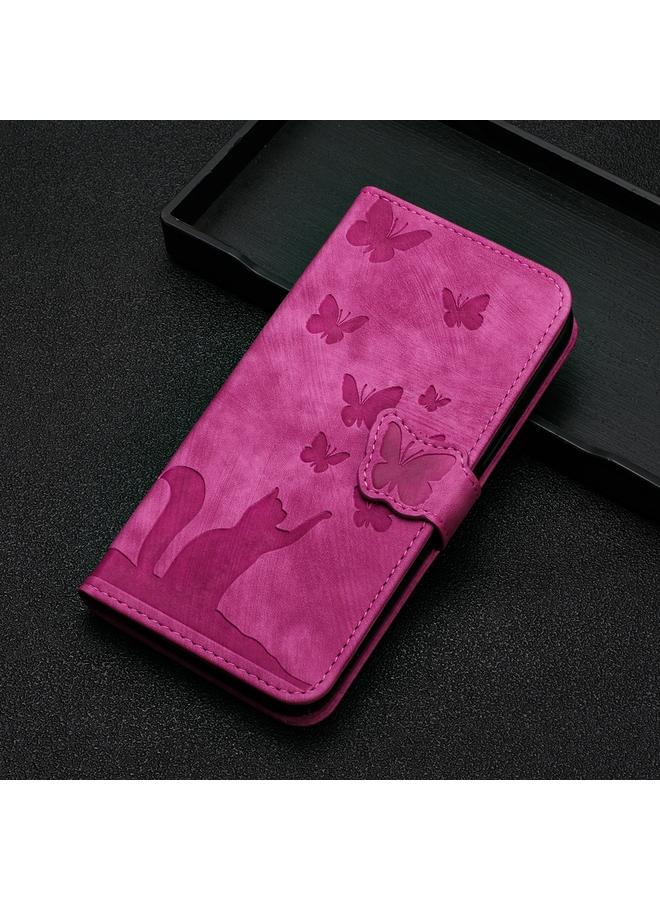 S-TOP Case For Samsung Galaxy S24+ 5G Butterfly Cat Embossing Flip Leather Phone Case - Image 2