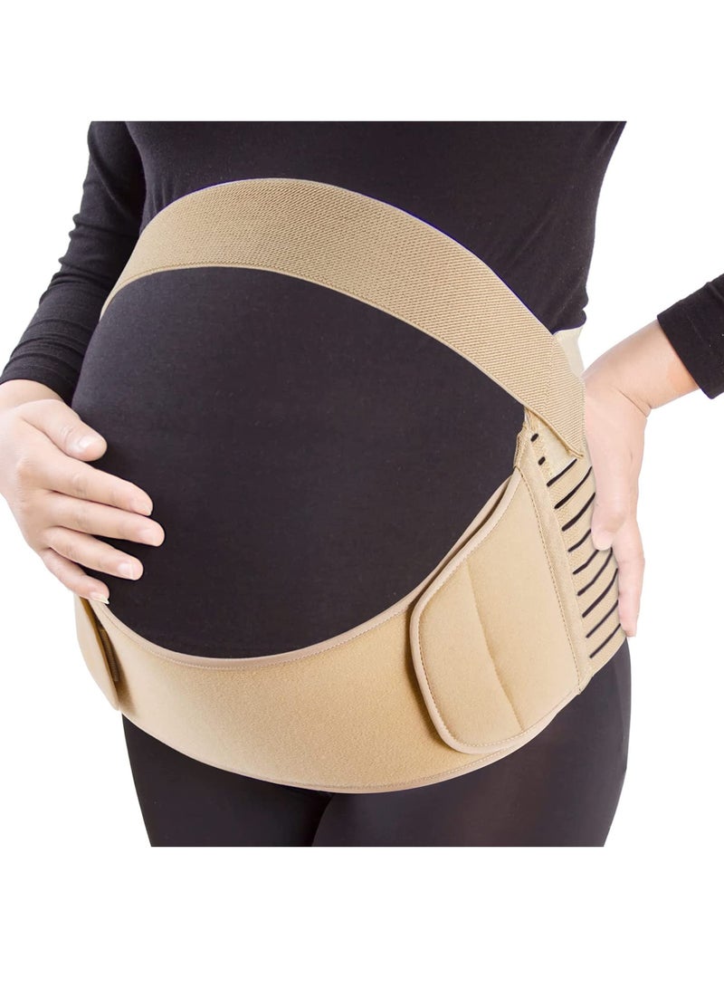 2-in-1 Maternity Belly Band Support - Adjustable Breathable Pregnancy Belt for Abdominal and Back Support, Comfortable Care for Expecting Mothers (Size L) - Image 1