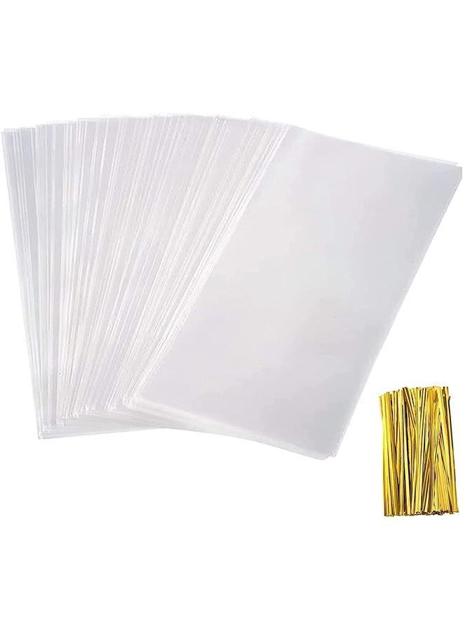 Cellophane Bags 100 pcs Cellophane Treat Bags For Gift Wrapping Wedding Cookie Birthday Cake Pops Gift Candy Buffet Supplies - Image 1