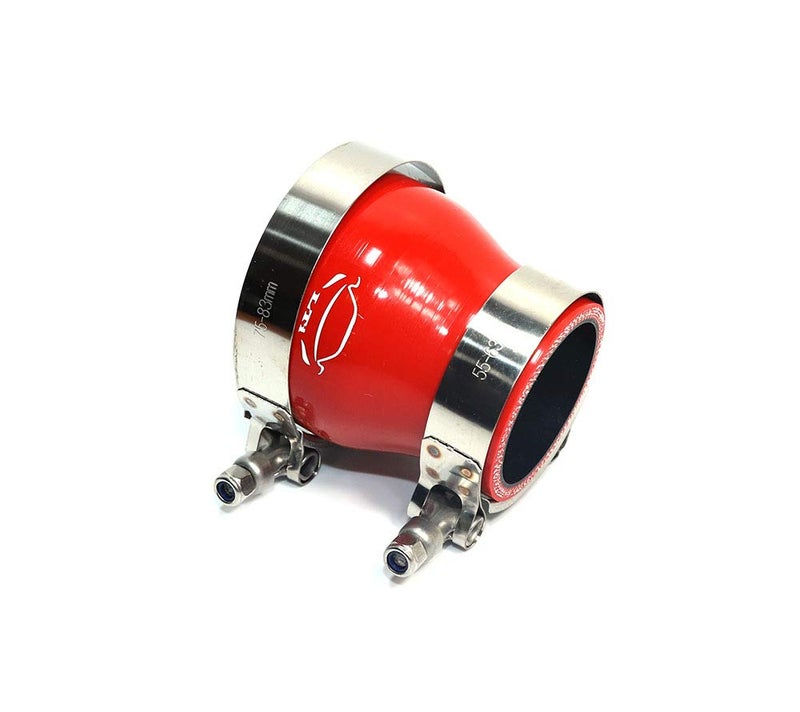 TenkeAuto 4-Ply Reinforced 2.25"-2.75" ID Reducer Silicone Hose Coupler 3" Length With T Bolt Clamp for Turbo/Intercooler/Piping (2.25" to 2.75" Red) - Image 5