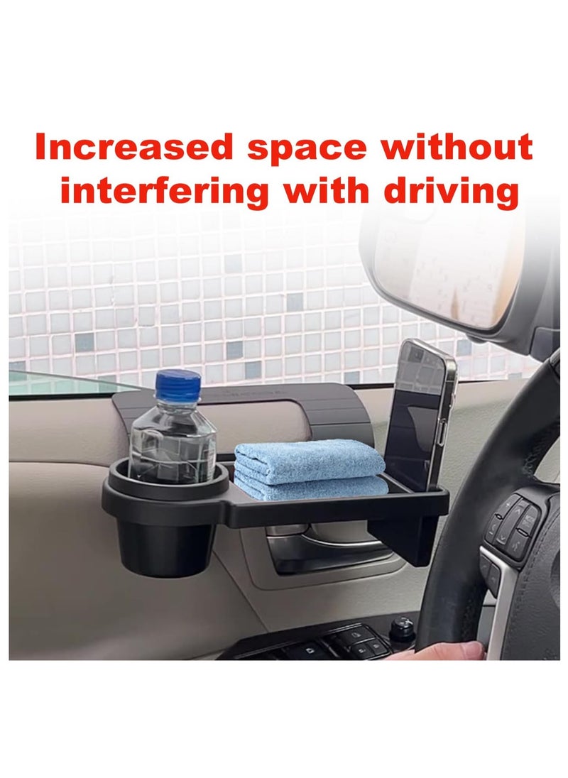 Arabest Premium Multifunctional Car Accessory Organizer - Spacious Storage Rack with Cup Holder for Drinks, Phone, Accessories - Vehicle Door Window Hanging Solution for Easy Access and Organization  - Image 3